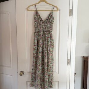 Jcrew size 0 Floral Spaghetti Strap Maxi Dress